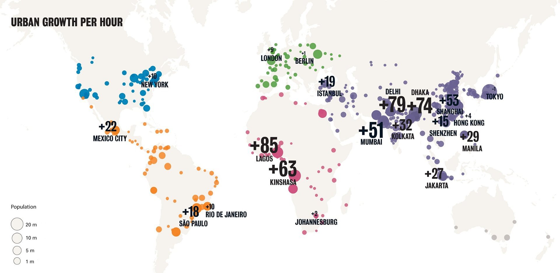 Mapped The World's Fastest Growing Cities