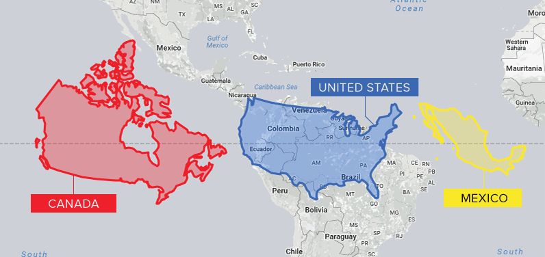 peters projection map vs