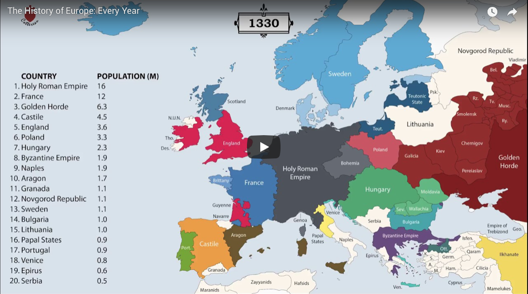 Map Of Europe Over Time Animation: How the European Map Has Changed Over 2,400 Years
