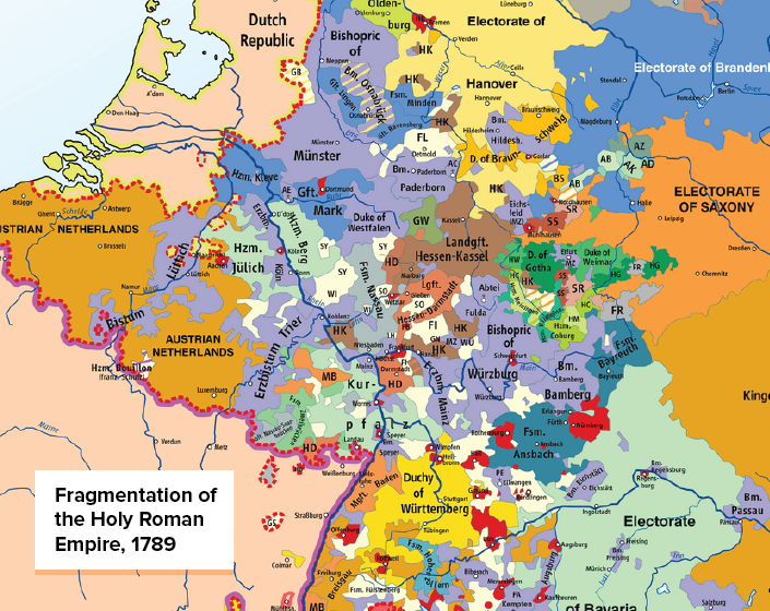 german states map 1850