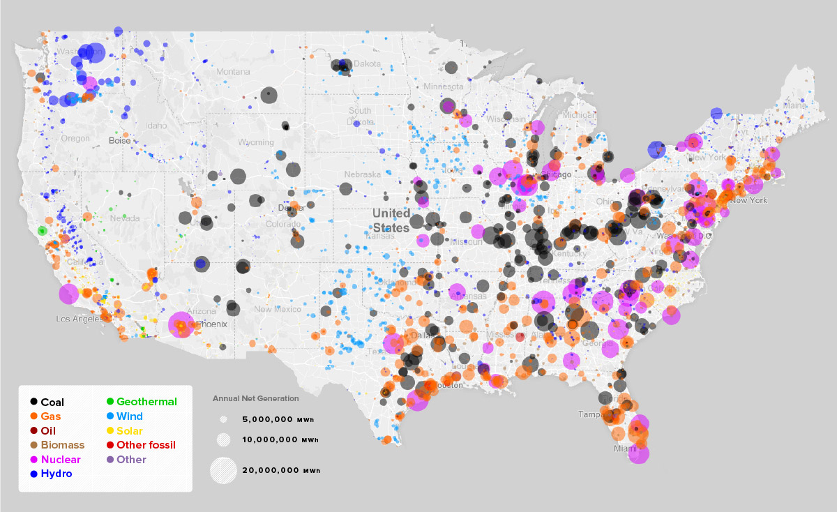 Us Power Plants Map 