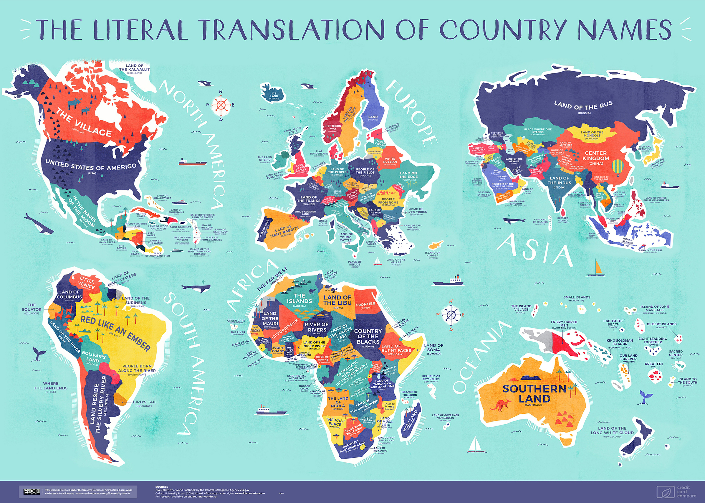 Mapped: The Literal Translation of Every Country's Name