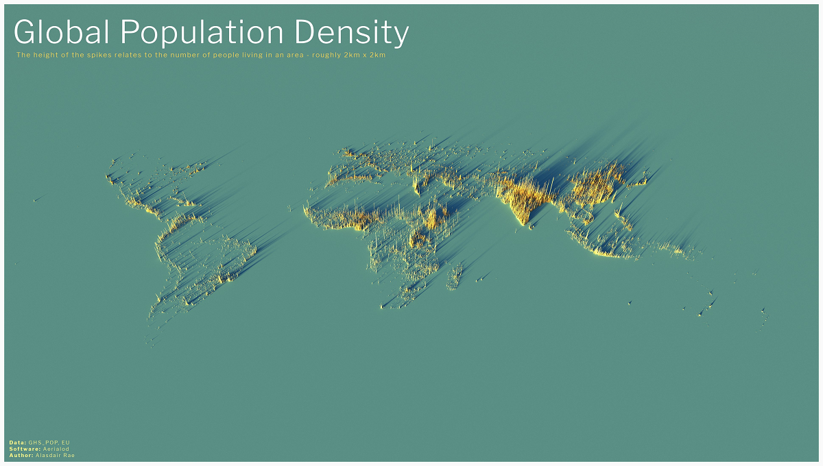 Earth Population Density Map | Sexiz Pix