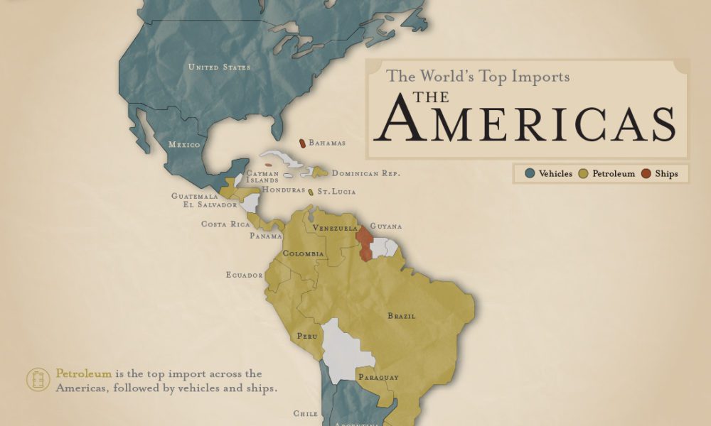 Mapped: The Top Import for Each Country - The Americas