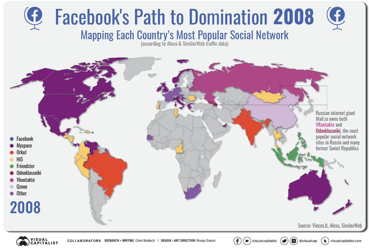 Visualizing Facebooks Global Social Network Monopoly