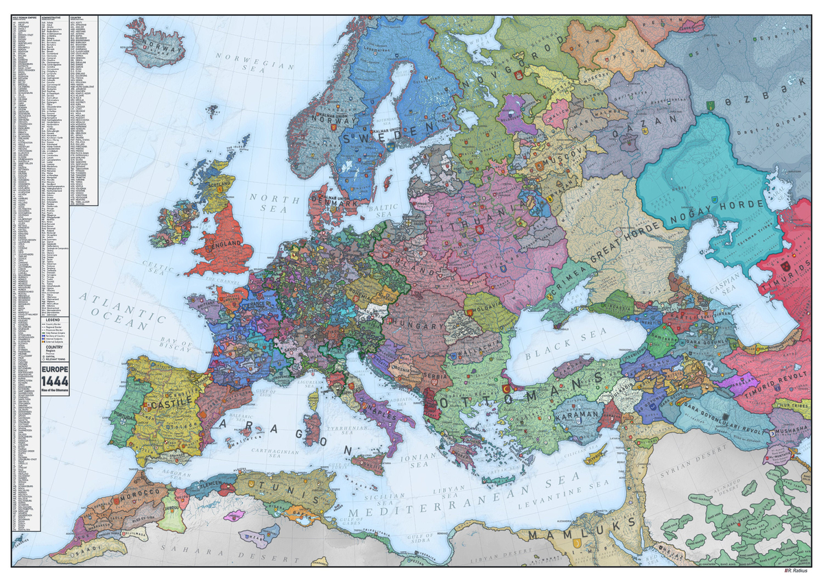 Medieval Europe Map 