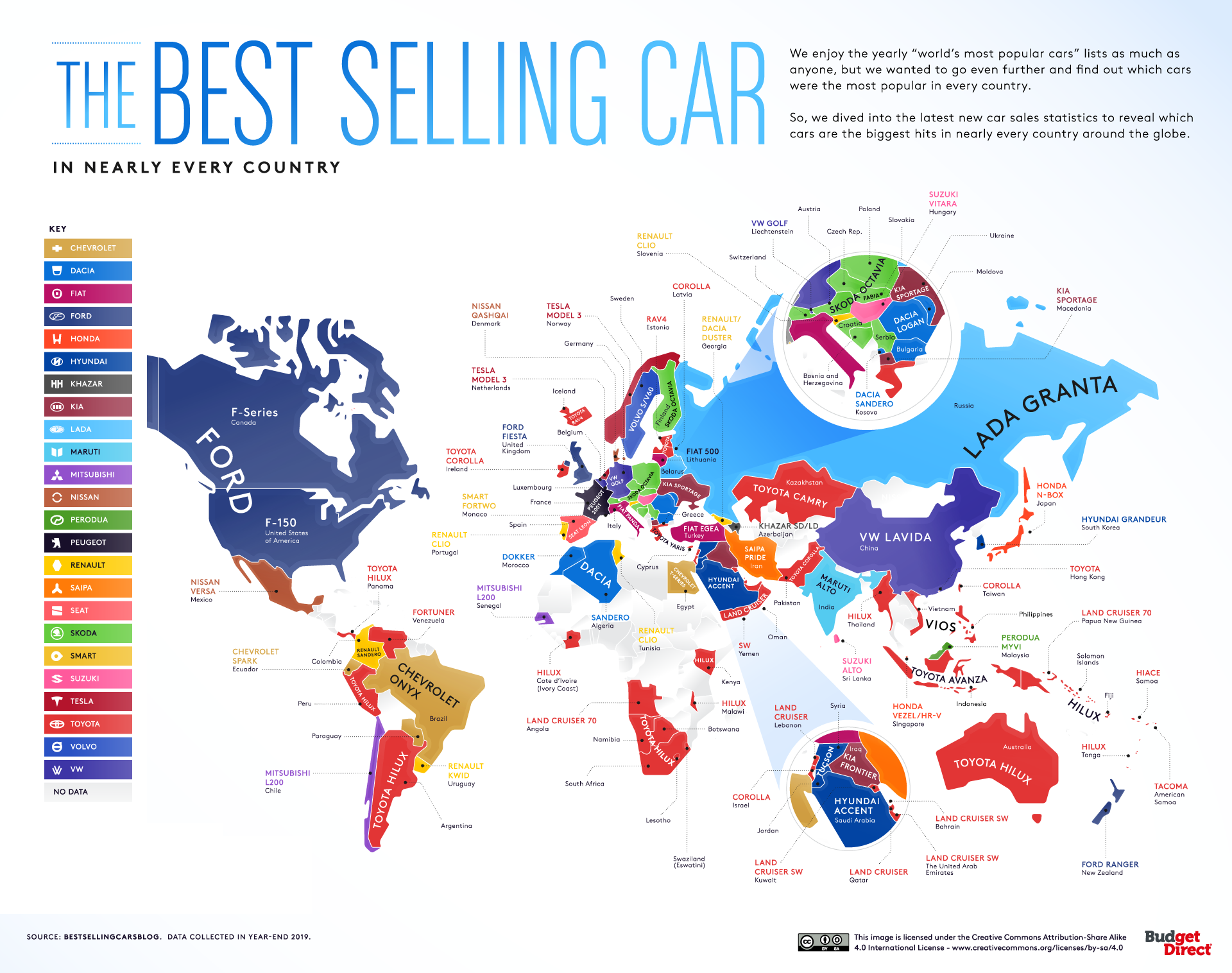 Mapped: The Best-Selling Vehicles in the World