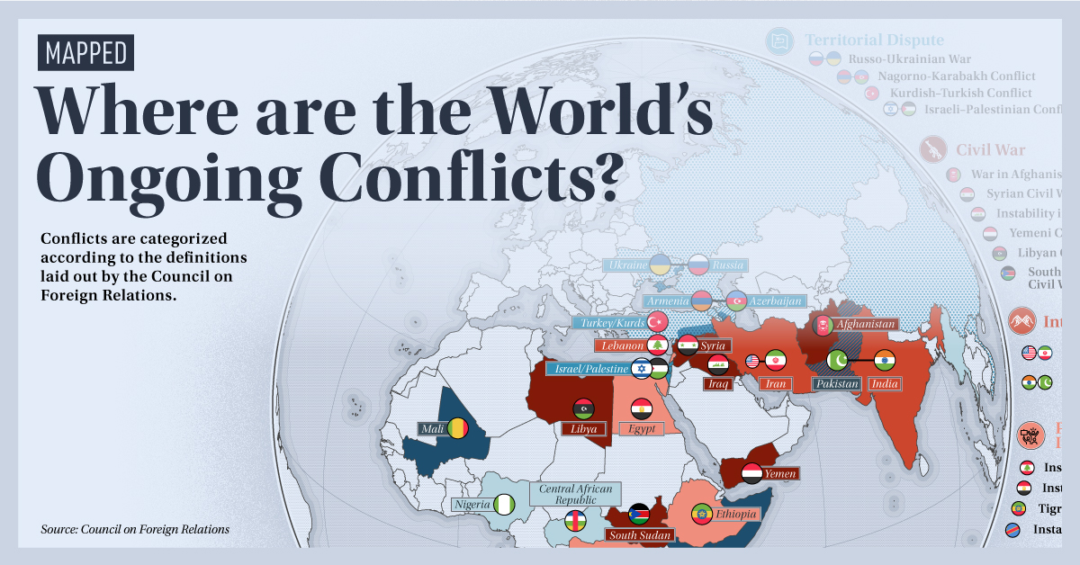 Mapped Where are the World’s Ongoing Conflicts Today?