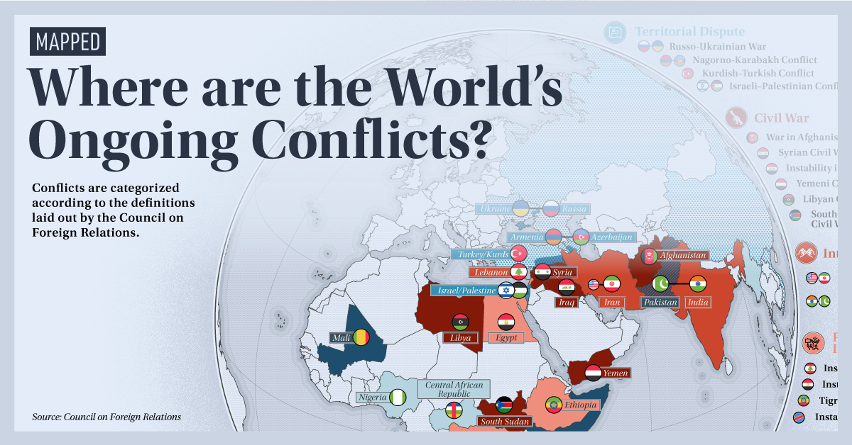 Mapped Where Are The World s Ongoing Conflicts Today 