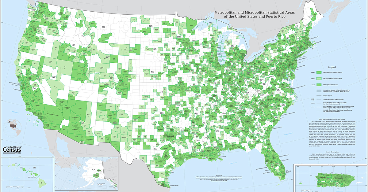 This Giant Map Shows All The Metropolitan Areas In The U S 