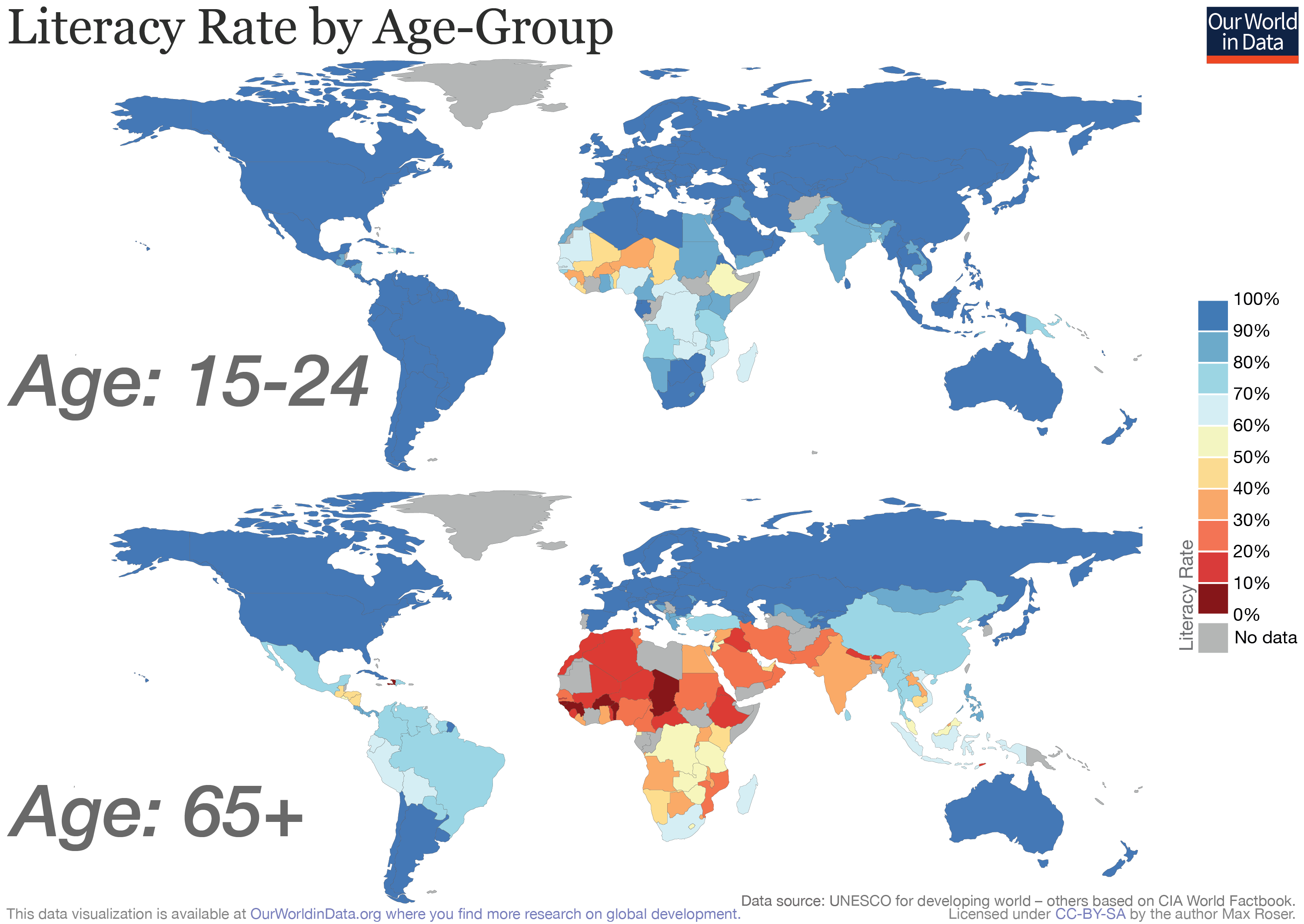 World Literacy Rate Map