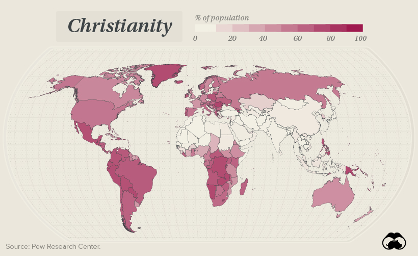 Christianity Religious Map 