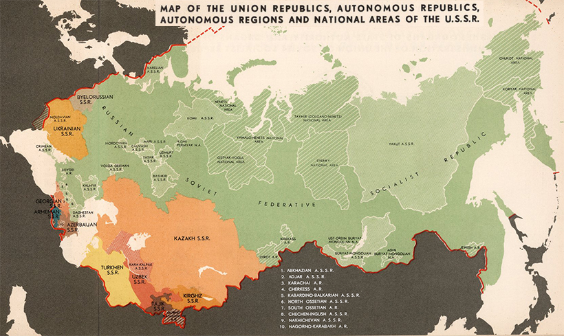collapse of the soviet union map