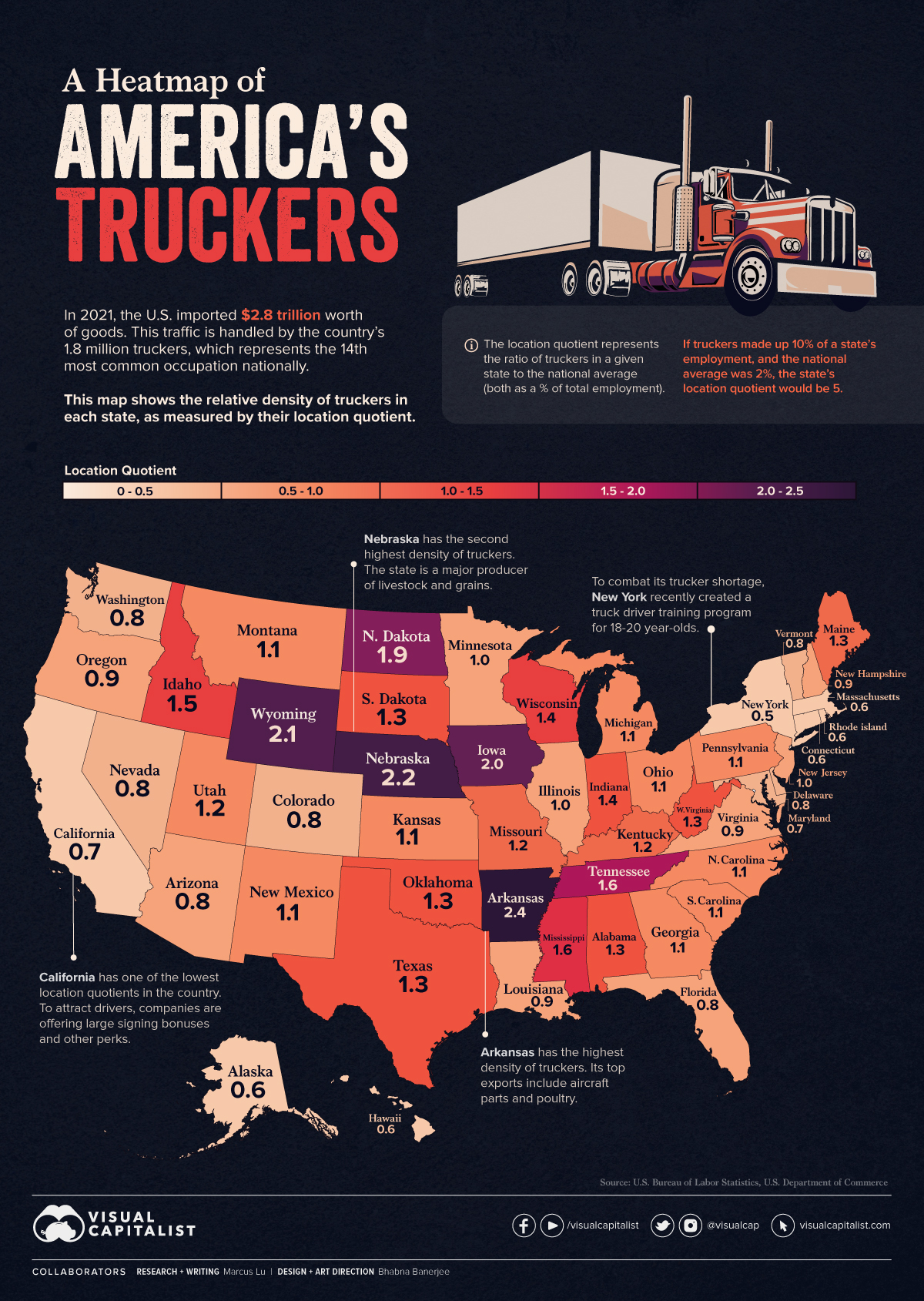 Mapped Where America s Truckers Live By State RERRI CASA