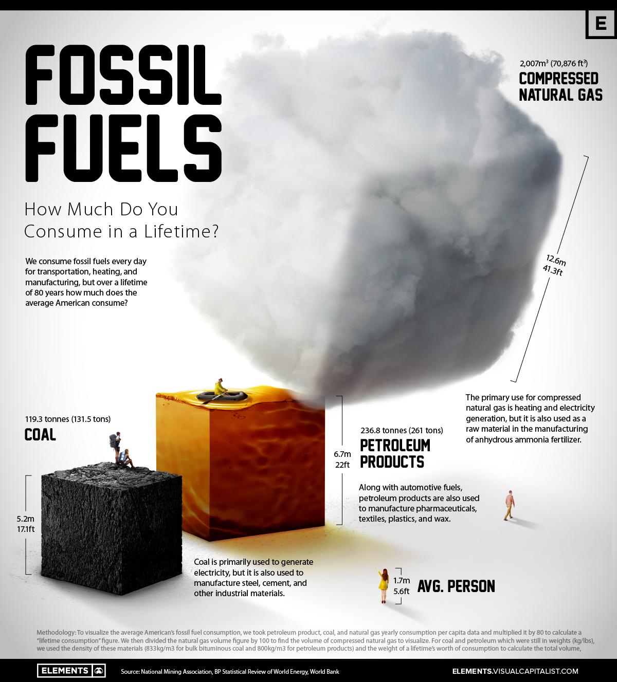 A Lifetime's Consumption of Fossil Fuels, Visualized