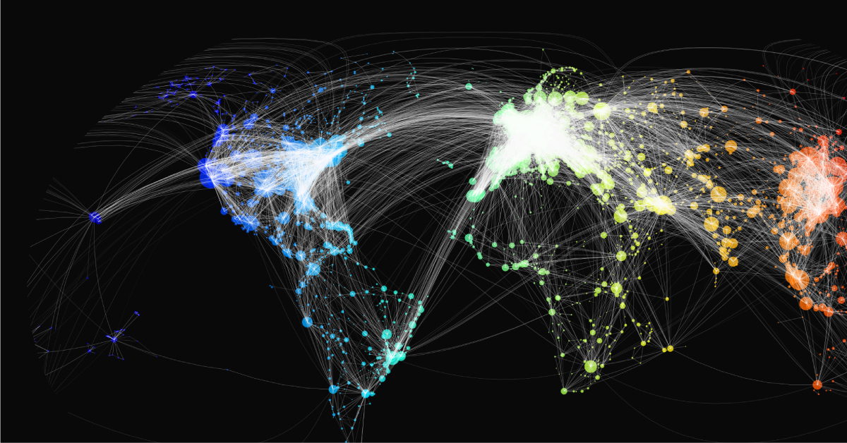 Mapping Airways The World s Flight Paths And Airports