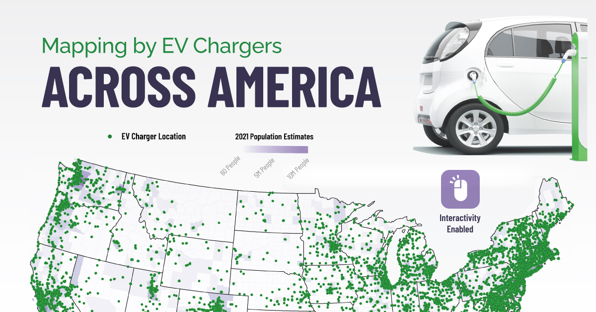Interactive EV Charging Stations Across the U.S. Mapped