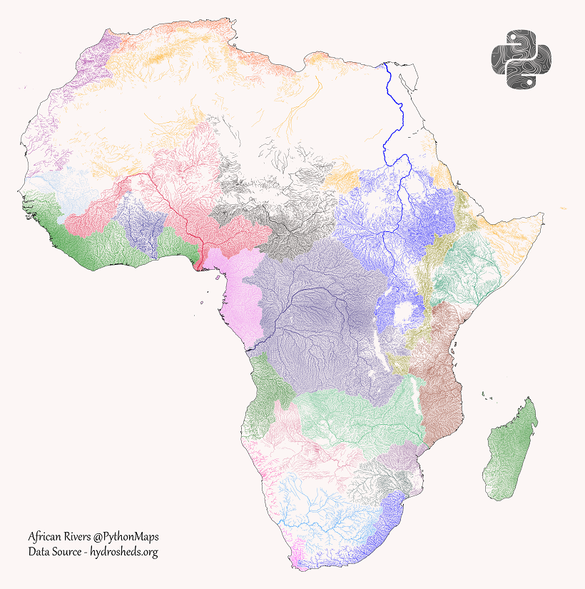 Mapping The Worlds River Basins By Continent News Eyeo