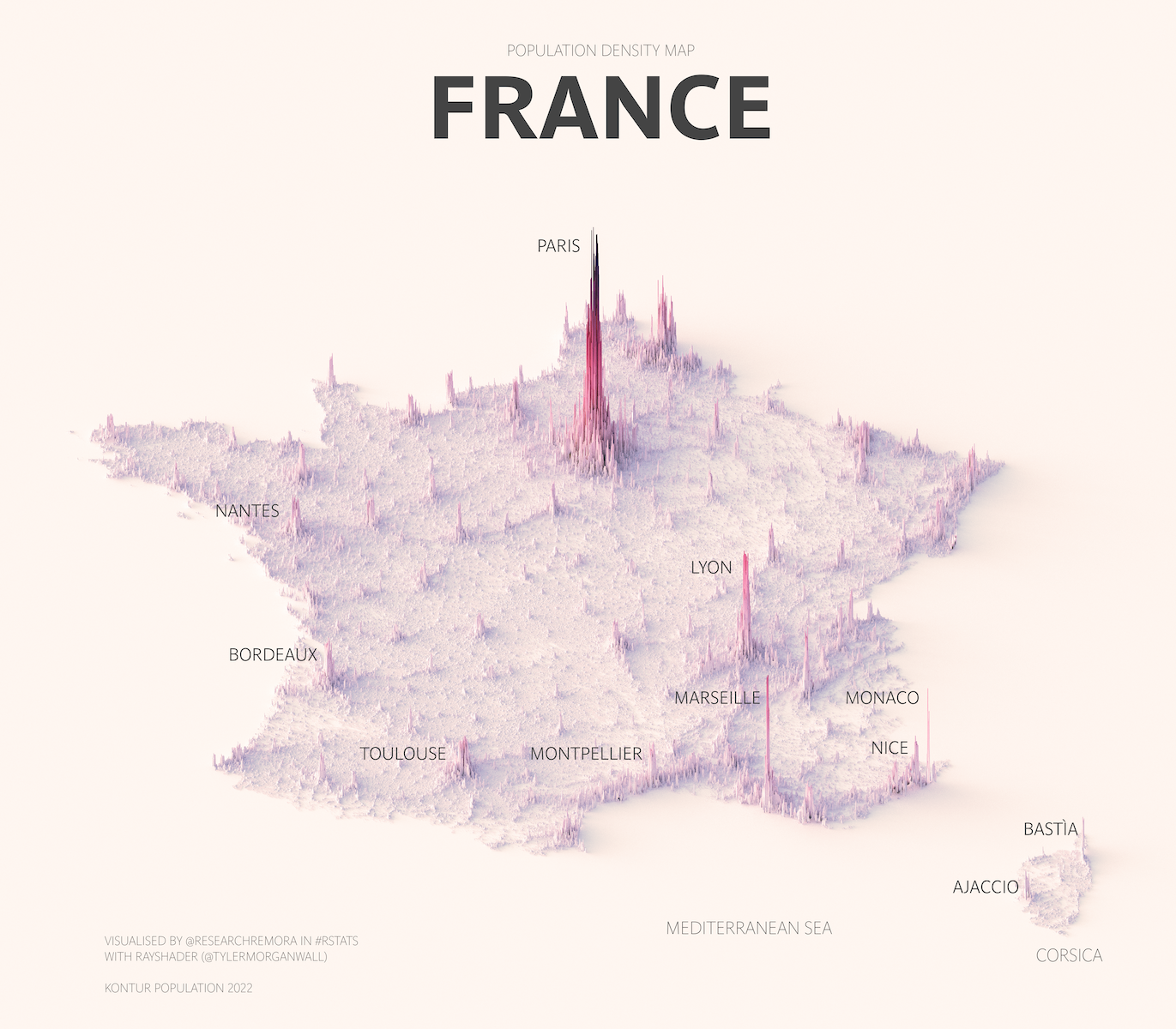 Population Map Of France - Flor Oriana