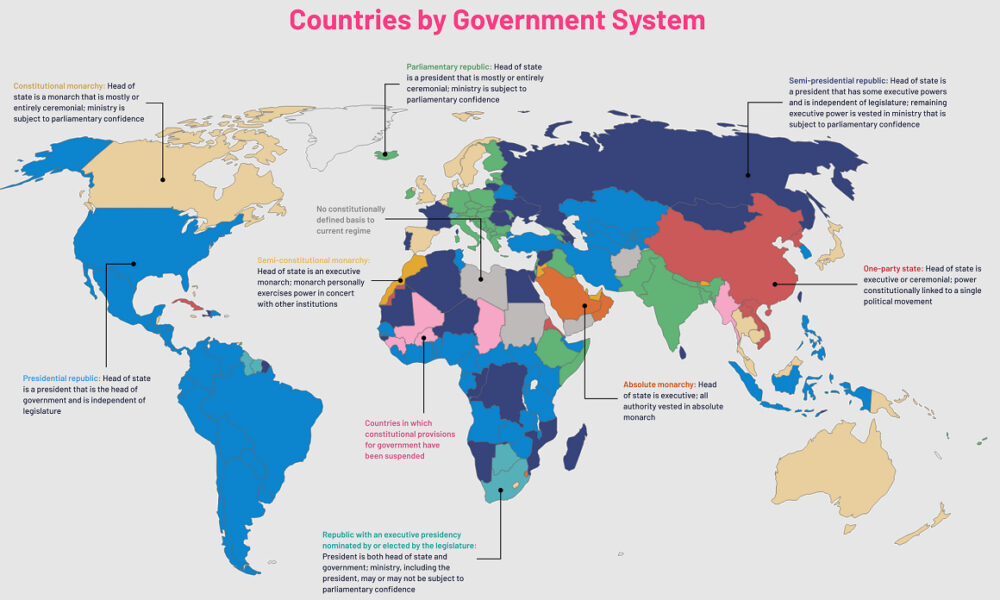 Mapped: The World's Legal Government Systems