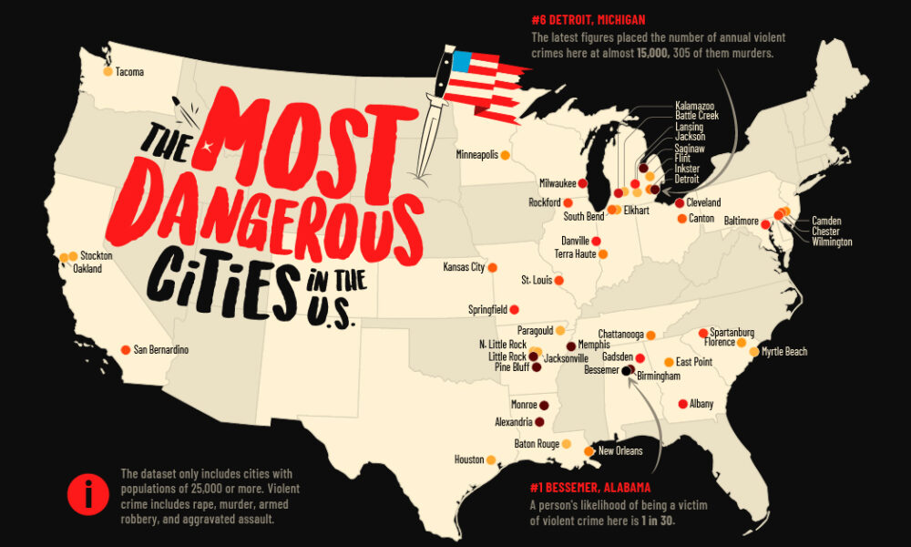 Mapped The Safest Cities In The Us