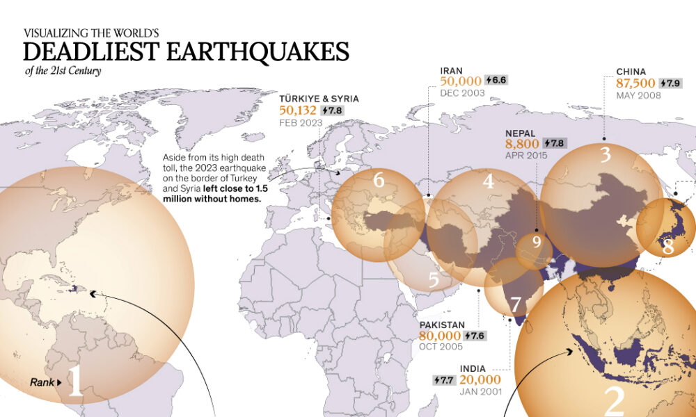 earthquakes map world