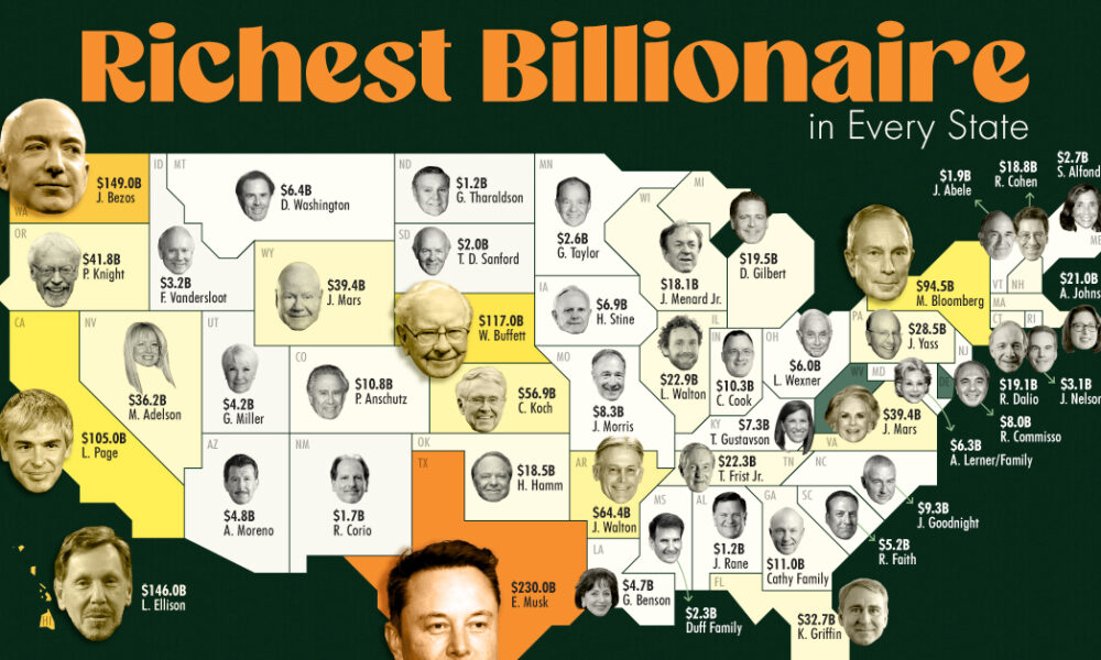 These Are the Richest People Living in Each US State