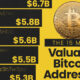 Bar chart of the 15 most valuable bitcoin wallets.
