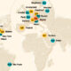 This map shows the real estate bubble risk of 25 cities around the world in 2024.